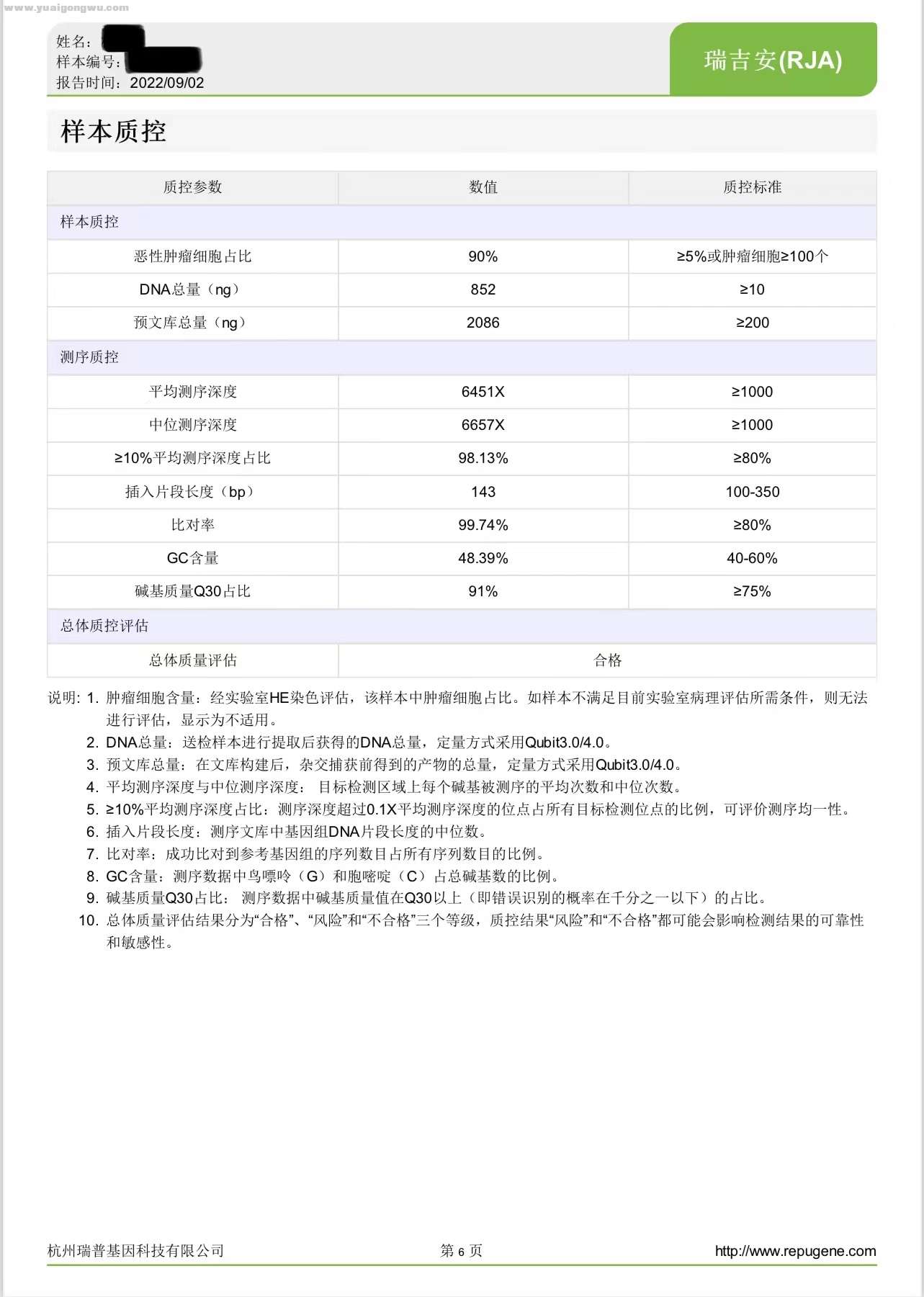 基因检测结果3